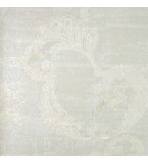 Blue beige color traditional large swirls embossed pattern floral leaf designs texture surface home décor wallpaper