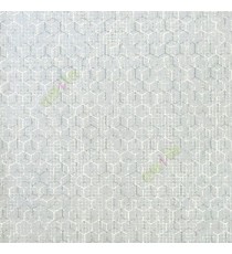 Blue white grey silver color solid texture finished geometric hexagon shapes honeycomb structure home décor wallpaper