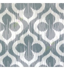 Grey beige black color traditional digital design four leaf damask pattern wallpaper