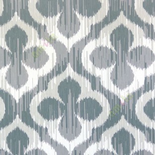 Grey beige black color traditional digital design four leaf damask pattern wallpaper