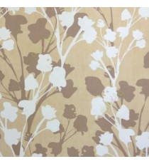 Brown cream beige color Traditional flower twig cotton ball twig pattern wallpaper