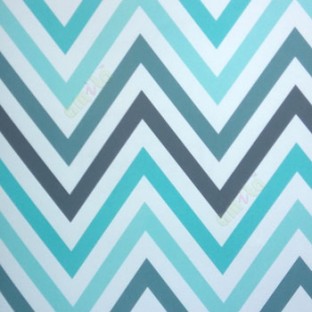 Abstract deisign in blue cream grey color zigzag bold up and down lines wallpaper