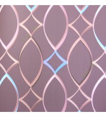 Purple beige black blue color abstract design oval and dice shaped pattern wallpaper