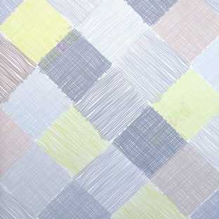 Dark grey green brown color small vertical lines weaved patches design checks and crossing pattern wallpaper