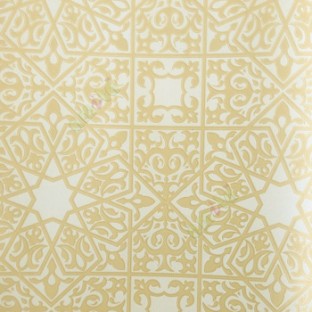 Gold white color traditional flower square shaped boxes with decorative designs swirl texture background home décor wallpaper