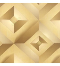 Gold brown color geometric patterns big size multilayer square 3D designs texture surface diamond shapes dice home décor wallpaper