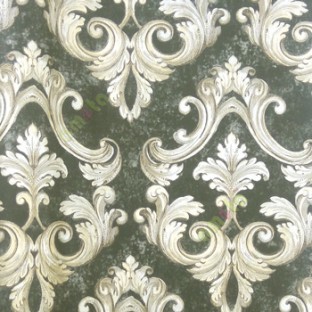 Black gold cream color traditional designs swirl pattern texture background thin carved lines home décor wallpaper
