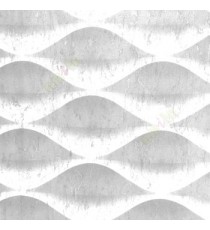 Grey white cream color traditional design texture finished horizontal ogee pattern wallpaper