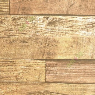 Beige brown gold color natural timber plank texture finished wallpaper