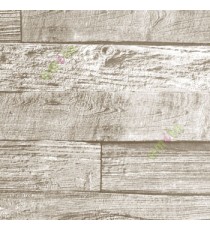 Grey brown color natural timber plank texture finished wallpaper
