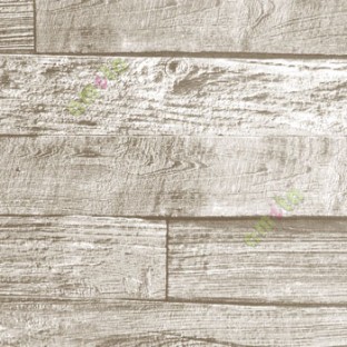 Grey brown color natural timber plank texture finished wallpaper