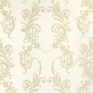 Beige cream color traditional designs big and vertical swirls pattern self design wallpaper