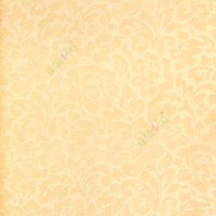 Gold color self design traditional roses texture finished home décor wallpaper