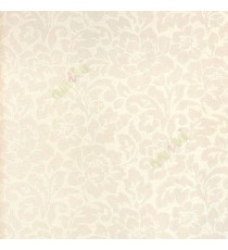 Grey color self design traditional roses texture finished home décor wallpaper
