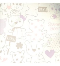 White blue purple grey pink color teddy bear flower star sweet bear hug polka dots love kids wallpaper