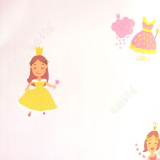 Pink yellow brown green color girls home frocks princes palace cute baby girl kids wallpaper
