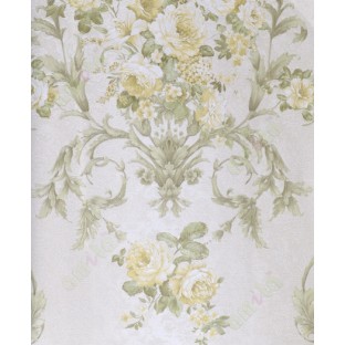 Green gold white beautiful natural floral flower design home décor wallpaper for walls