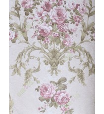 Pink beige green white beautiful natural floral flower design home décor wallpaper for walls
