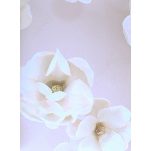 Pink white brown colour beautiful natural floral with glossy finish home décor wallpaper for walls