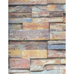 Blue black yellow grey colour natural stone wall pattern home décor wallpaper for walls