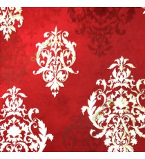 Red beige grey color traditional texture designs caved lines solid texture background big and small damask patterns wallpaper