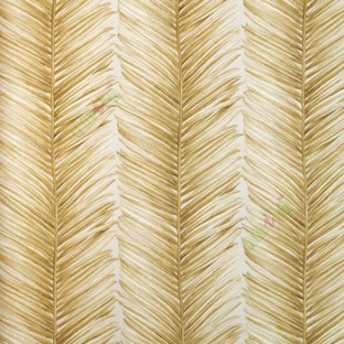 Gold beige brown color natural vertical long daun kelapa leaf patterns with thin carved texture finished surface home décor wallpaper