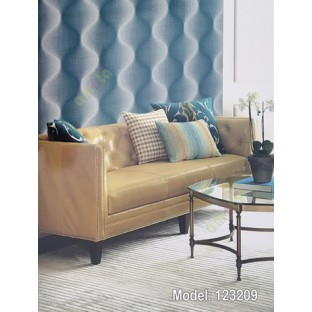 Blue silver color complete texture small circles traditional ogee patterns color shade lines home décor wallpaper