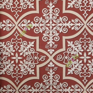 Maroon silver black color traditional moroccan pattern circles texture surface vertical thin lines diamonds home décor wallpaper