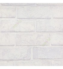 Natural grey white color rough carved stone finished brick design texture surface concrete finished wallpaper
