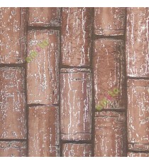 Dark black and chocolate brown gold natural vertical bamboo stock carved shaped and painted texture finished wallpaper