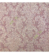 Maroon gold black color traditional self design damask pattern texture finished cork material finished small dots home décor wallpaper