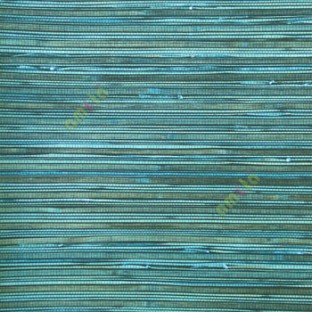 Blue black cream gold green color horizontal pencil stripes texture finished fabric look thread knots weaving wood plank layers wallpaper