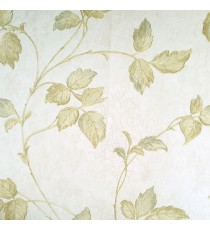 Cream grey golden color beautiful natural floral hanging leaf with texture finished traditional damask designs backgrounds embossed patterns wallpaper