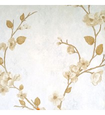Light brown color background with golden and beige color beautiful natural flower designs leaf long and strong twigs texture finished surface swirls base pattern wallpaper