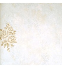 Cream gold color texture finished background with beautiful gold blue cream finished rose flower leaves embossed pattern swirls base design wallpaper