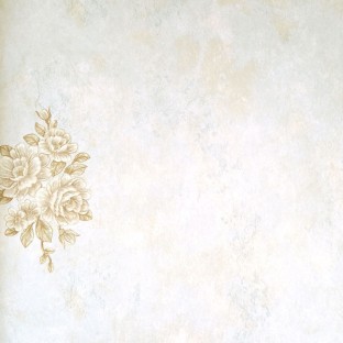 Cream gold color texture finished background with beautiful gold blue cream finished rose flower leaves embossed pattern swirls base design wallpaper