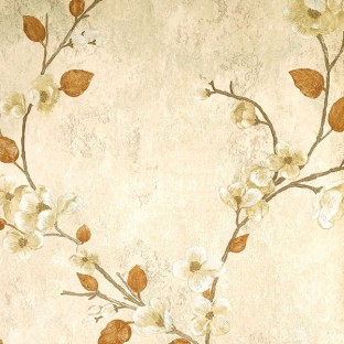 Brown green purple color background with dark brown gold grey color beautiful natural flower designs leaf long and strong twigs texture finished surface swirls base pattern wallpaper