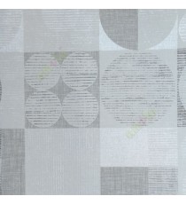 Dark grey and white color self texture geometric square circle ball horizontal stripes patterns home decor wallpaper