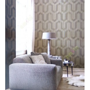 Brown beige gold color horizontal diamond shapes bold stripes vertical pencil lines solid texture wrinkles home décor wallpaper