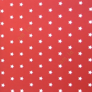 Red white color solid texture finished seamless small stars pattern kids home décor wallpaper