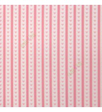 Pink cream gold vertical bold stripes small hearts polka dots vertical lines glitters texture surface home décor wallpaper