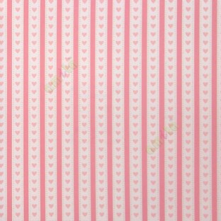 Pink cream gold vertical bold stripes small hearts polka dots vertical lines glitters texture surface home décor wallpaper