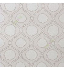 Traditional grey white brown color ogee design fire balls texture circles digital borders home décor wallpaper