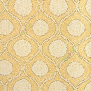 Traditional pure gold beige grey color ogee design fire balls texture circles digital borders home décor wallpaper