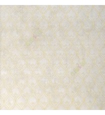 Traditional Gold beige color ogee pattern with texture embossed designs line wallpaper