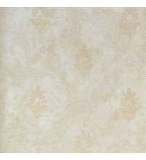 Gold beige color traditional damask designs embossed small dots texture finished paisley in designs wallpaper
