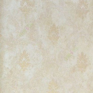 Gold beige color traditional damask designs embossed small dots texture finished paisley in designs wallpaper