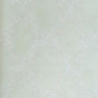 Traditional blue beige color damask pattern embossed designs texture finished surface swirl lines border wallpaper