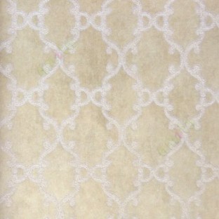 Traditional brown grey color damask pattern embossed designs texture finished surface swirl lines border wallpaper