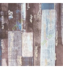 Natural wooden finished blue beige brown gold color timber plank look texture surface old discoloured wooden plank wallpaper